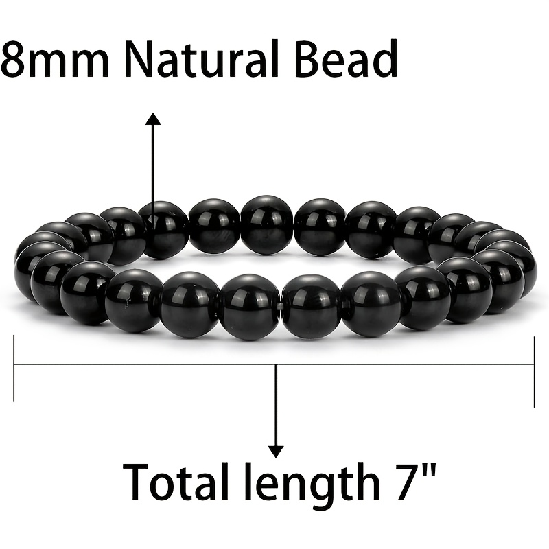 4pcs Obsidian Tiger Eye Bracelet Set, Unisex Gift